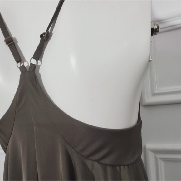 Armani Vintage Satin Cascade Flowy Boho Dress- XS- NWOT - Picture 8 of 16